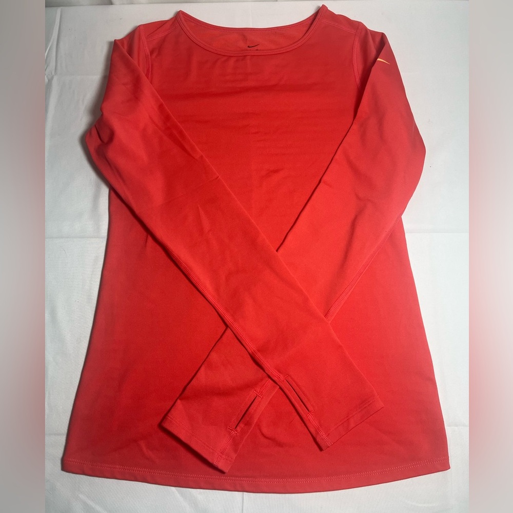 Nike Bright Red/ Pink Athletic Long Sleeve Shirt